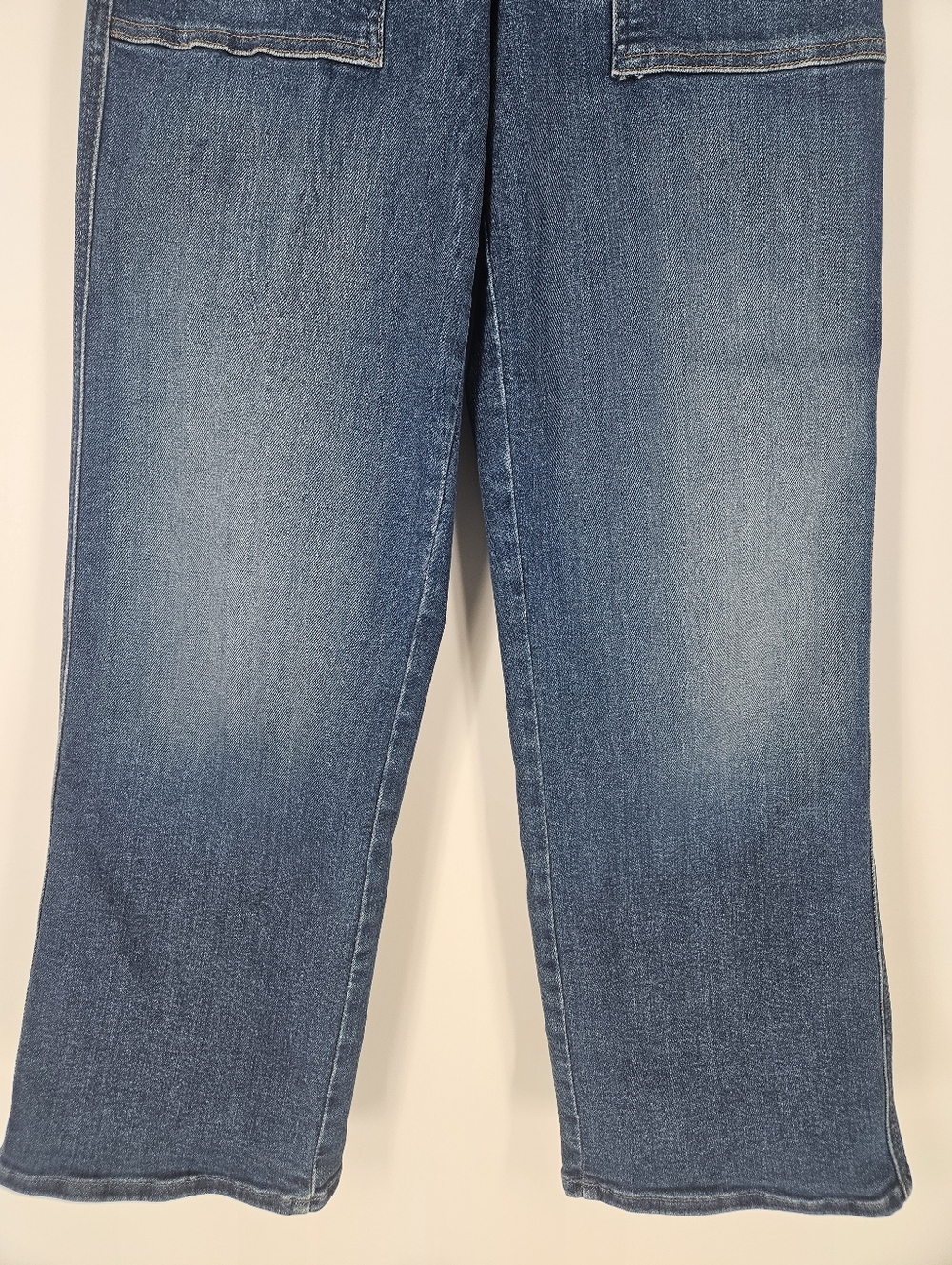 Mother The Stitch Up Maven Hover Wide Leg Jeans In Nip It In The Bud Wash - Picture 5 of 14